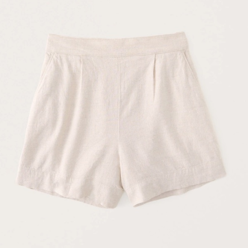 Linen Blend Pull On Shorts